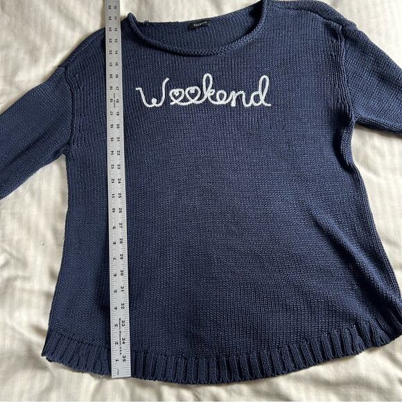 Talbots Women SZ M looseknit embroider CottonPolyester sweater Athleisure Preppy - Picture 8 of 9